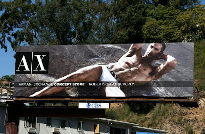 Clint Mauro AX underwear model billboard