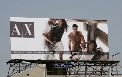 Armani Exchange hot male model billboard