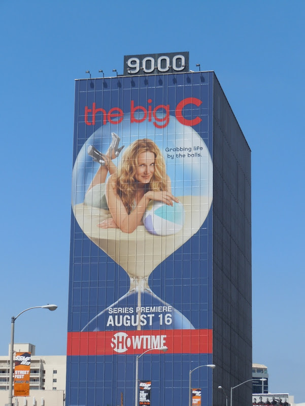 The Big C hourglass TV billboard