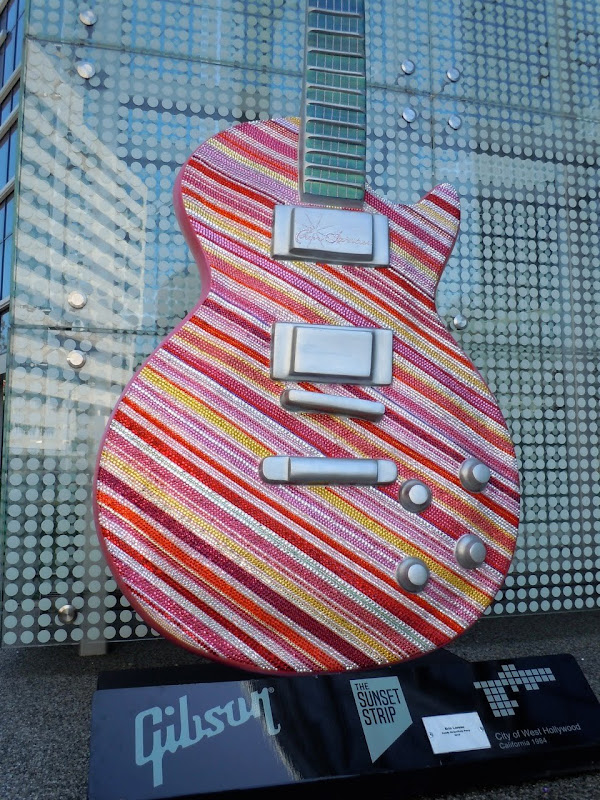 Candy Stripe Guitar sculpture