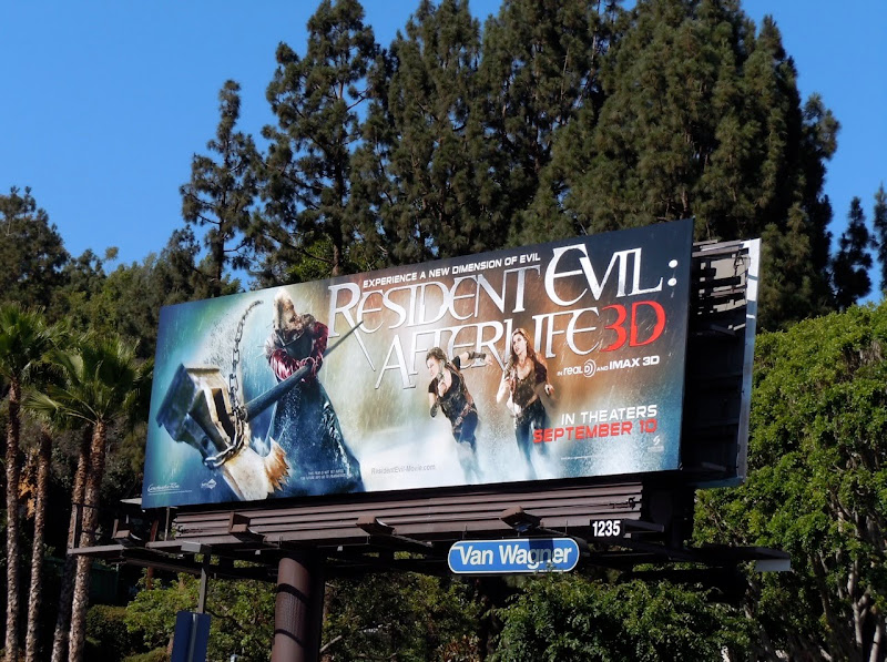 Resident Evil Afterlife 3D billboard