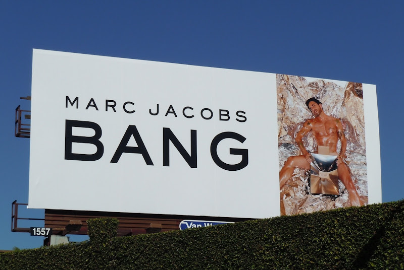 Marc Jacobs Bang male model billboard