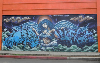 When angels intervene graffiti Los Angeles