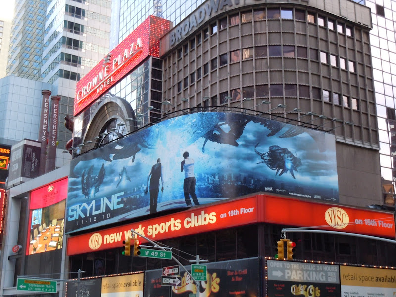 Skyline NYC movie billboard