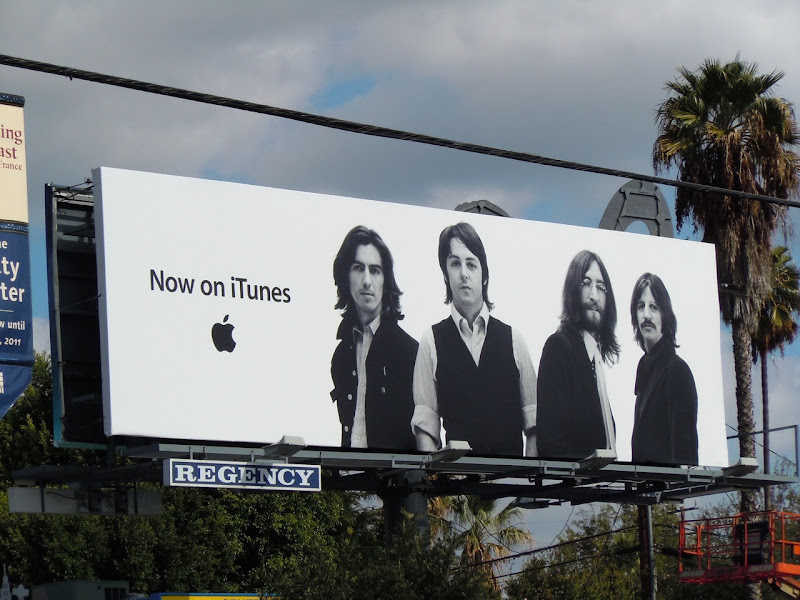 The Beatles iTunes billboard