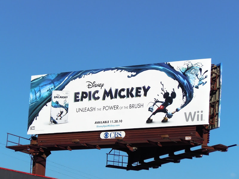 Disney Epic Mickey game billboard