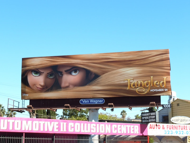 Disney's Tangled movie billboard