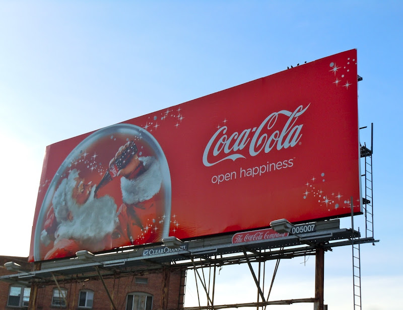 Santa Coke billboard 2010