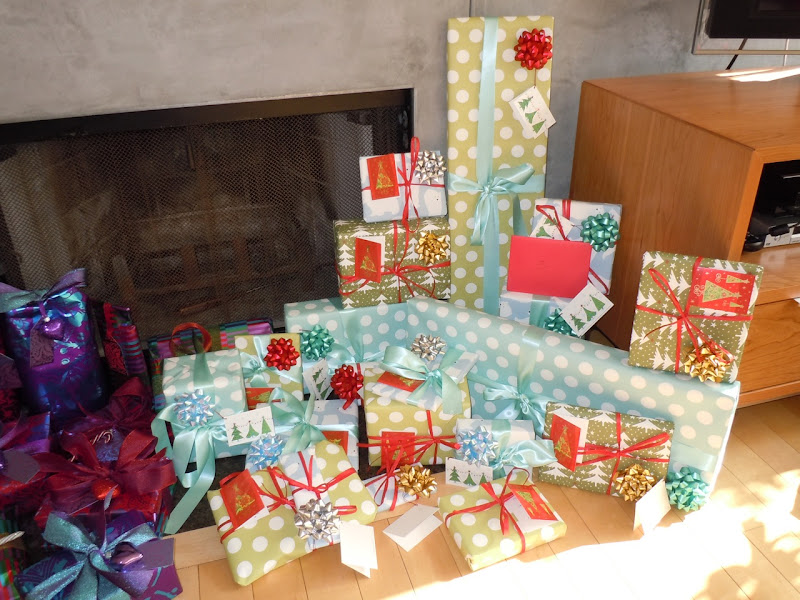 Wrapped Christmas gifts