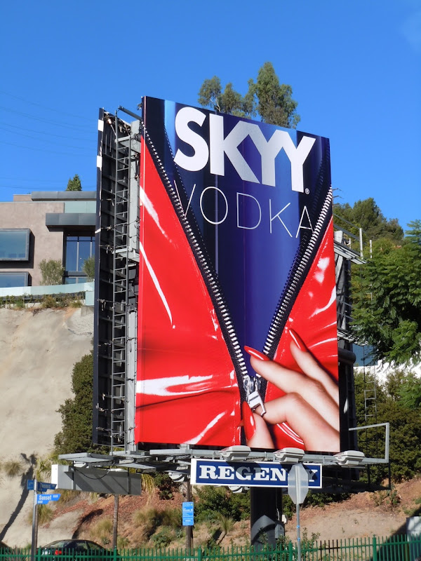Skyy Vodka unzipped billboard