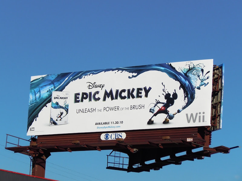 Epic Mickey wii game billboard