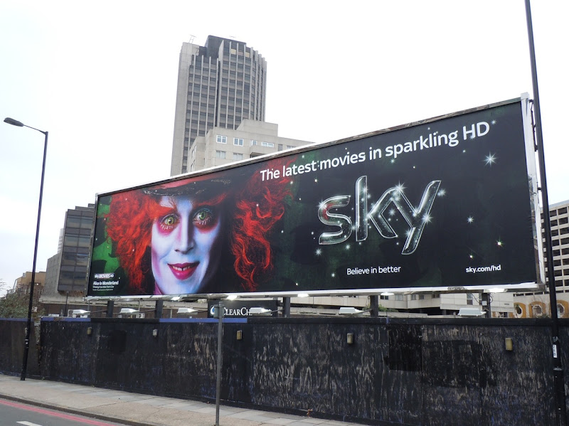 Alice in Wonderland SKY movie billboard