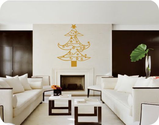 Decoracion de interiores con vinilos decorativos navideños ...
