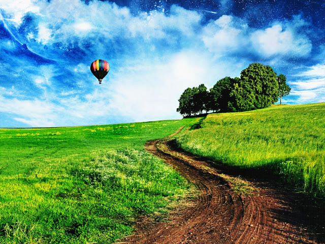 خلفيات خضراء Green Wallpapers  A+parachute+in+a+green+field-955490