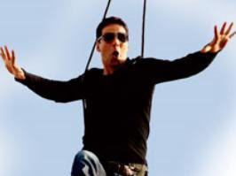 Akshay Kumar doing a stunt scene Akshay Kumar doing a stunt scene