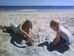 Anna and Tristen enjoy the sand