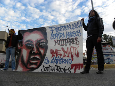 Activists remember Josefina Reyes Salazaar.  Photo courtesy of frentechihuahuafncr.blogspot.com.
