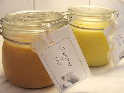 Confiture de Lait in a jar with label