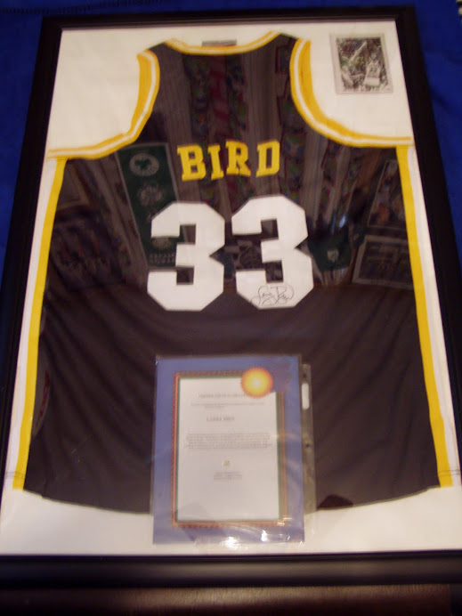 Larry Bird auto high school jersey