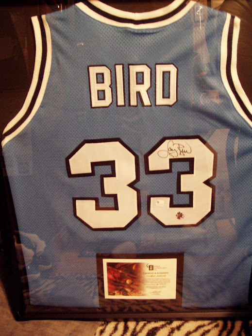 Larry Bird auto ISU jersey