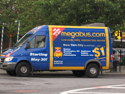 This little Megabus was idling