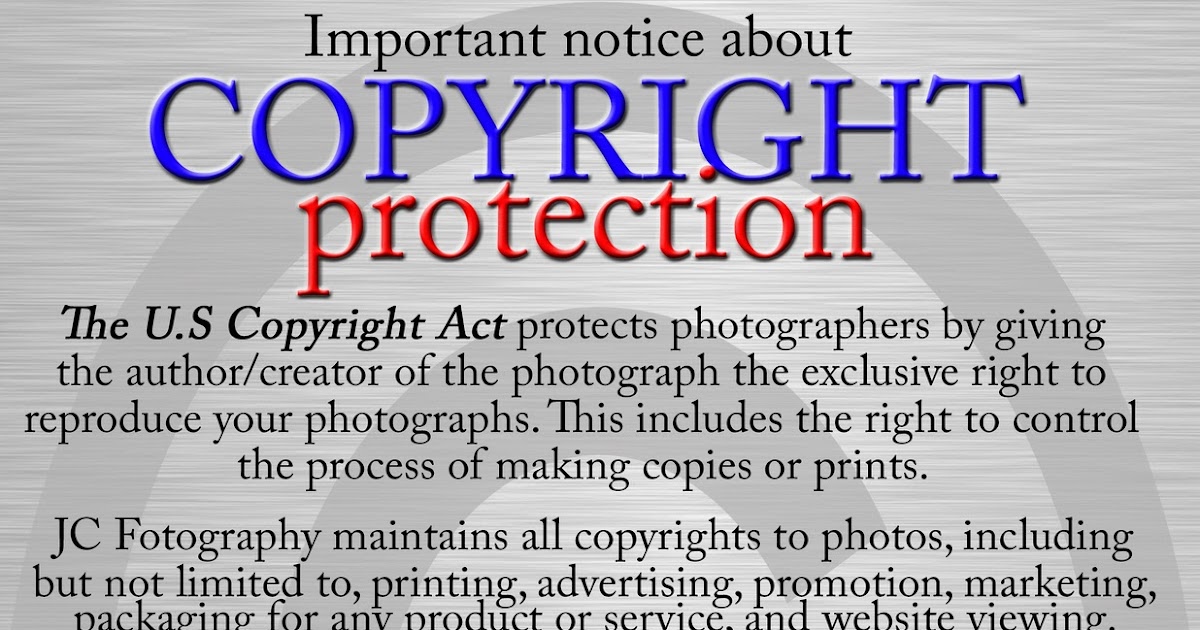 JC Fotography Copyright Information