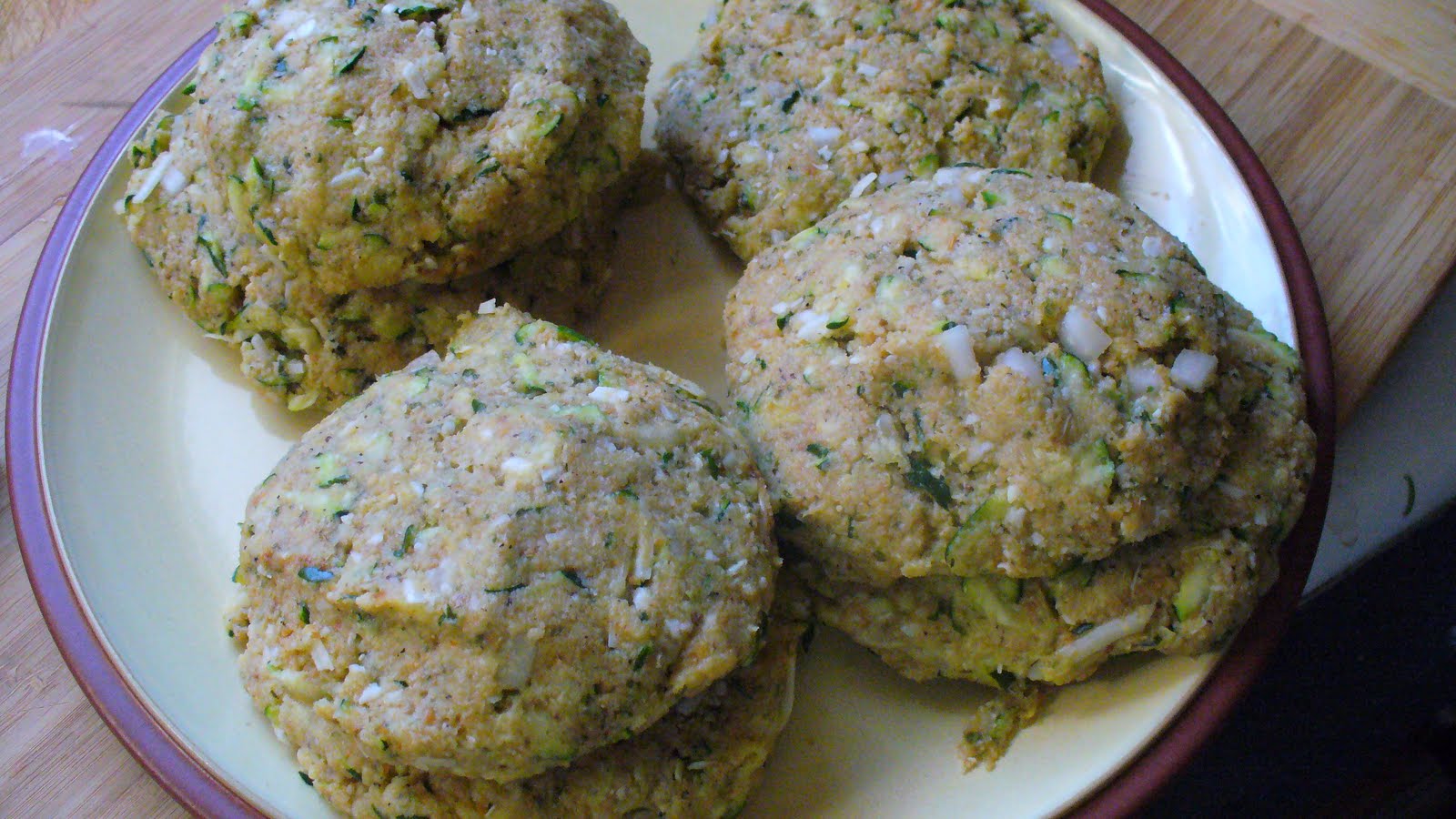 Zucchini Cakes or AKA, Vegetarian "Crab" Cakes Family Balance Sheet