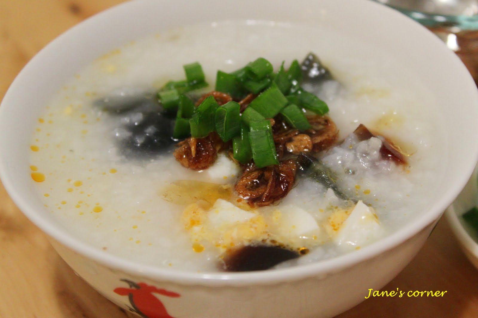 Jane's Corner Chicken & Century Eggs Congee