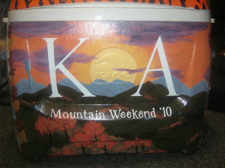 fraternity decorated coolers
