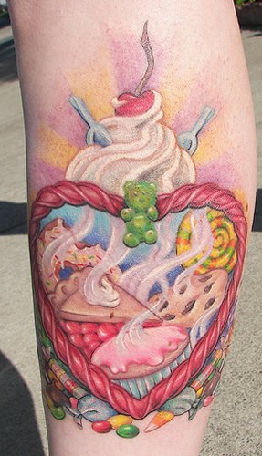 And without any further ado, here are some amazing candy-themed tattoos for 