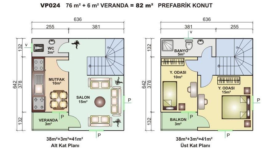 2 İki Katlı Prefabrik Ev Modelleri ,Çizimleri, Projeler Ev Dekorasyonu