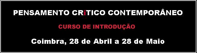 Pensamento Crítico Contemporâneo