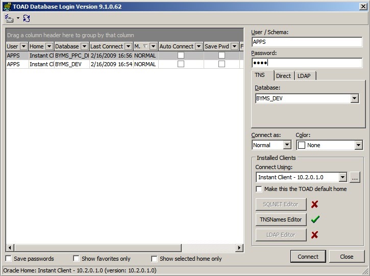 toad for oracle instant client toad for oracle instant client