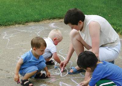 NAMC Montessori Inspired Age Appropriate Toys 3-6 children with chalk