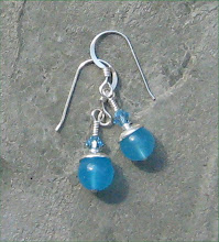 Aqua Blue Quartz Earrings