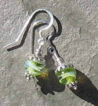 Lime Green Swirl Lampwork