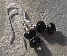 Faceted Black Onyx Earrings