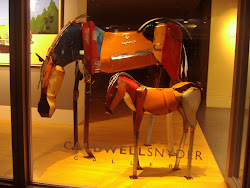 Saab Horses in Shop Front