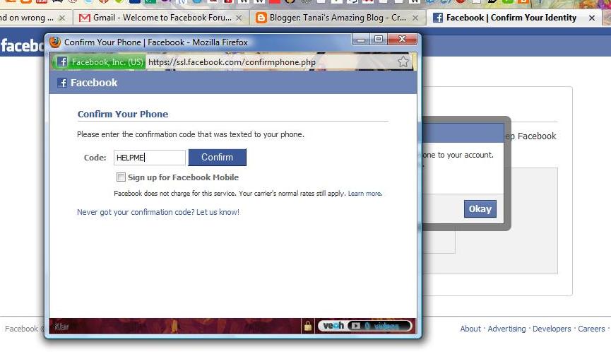 Facebook mobile identity