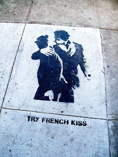Try French Kiss graffiti