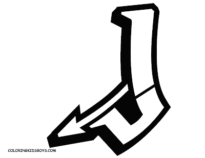 Alphabet Graffiti Letter J Art letter art n. Alphabet Graffiti Letter J Art