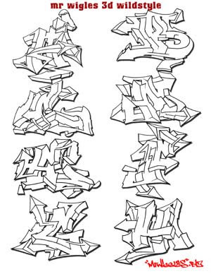 Cool Writing Alphabet