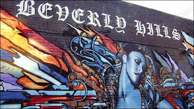 graffiti on the wall. drawing murals graffiti alphabet 