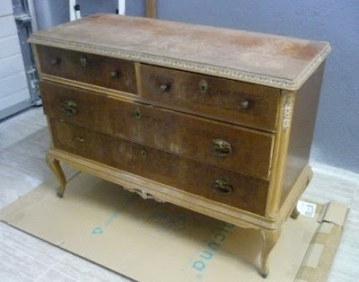 antes y despues, comoda restaurada, reciclado