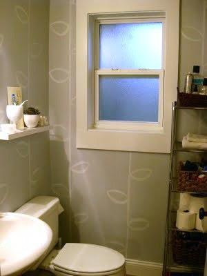 Antes y después: pintando la pared del baño
