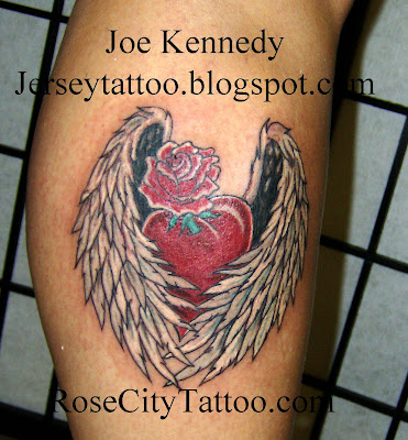 winged heart tattoo