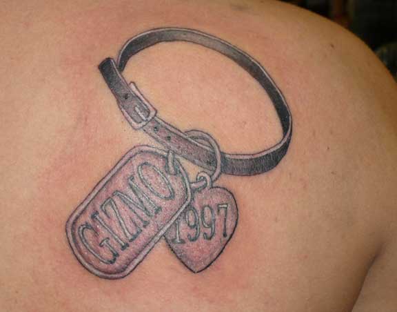 tattoos dog tattoo collar memorial girls easy pet hot unknown posted words dogs