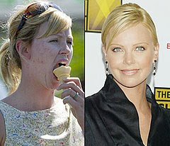 Atriz Charlize Theron sem maquiagem Atriz Charlize Theron SEM MAQUIAGEM