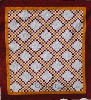 Irish Chain Quilt, quilted by Angela Huffman