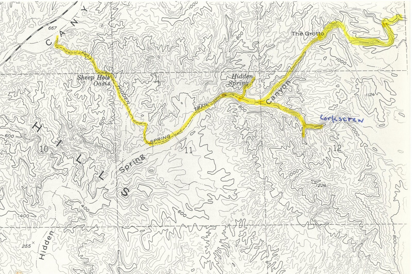 Cannundrums Mecca Hills Painted Canyon, Hidden Spring, the Grotto and